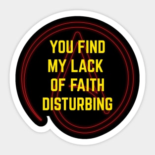 Atheism print Atheist SCI FI MASHUP - Anti Religion Humor Sticker